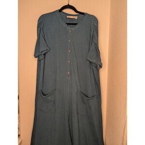 Free People Beach My Go-To Jumpsuit Legion Blue Boho M